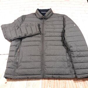 Nautica Reversible Puffer Jacket Mens Size 2XL Gray / Navy Heavyweight Insulated